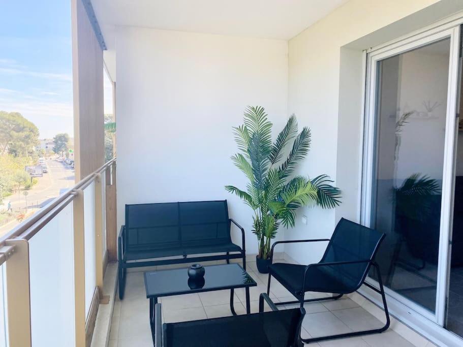 Marcenac - T2 En Residence, Clim, Parking, Terrasse 塞特港 外观 照片